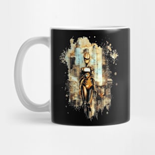 sci-fi robot girl art design Mug